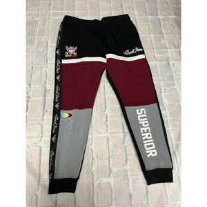 Jewel House Men Color Block Jogger Pants Superior Graphic Print Drawstring Waist